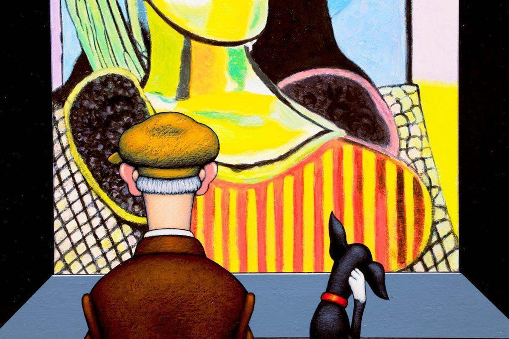 Pablo Puzzling - Original - SOLD by artist Chris Chapman - Wyecliffe Galleries