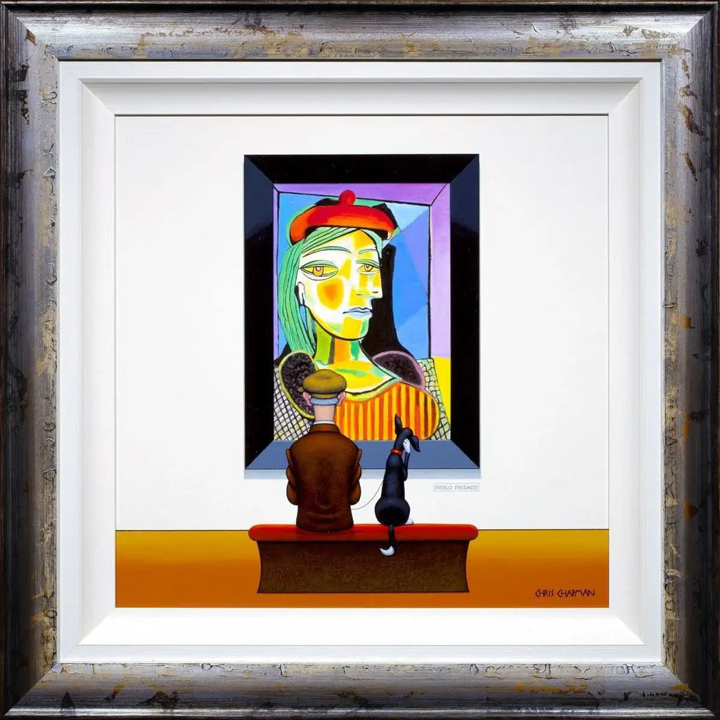 Pablo Puzzling - Original - SOLD by artist Chris Chapman - Wyecliffe Galleries