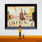 People In The Streets - SOLD by artist Chris Chapman - Wyecliffe Galleries