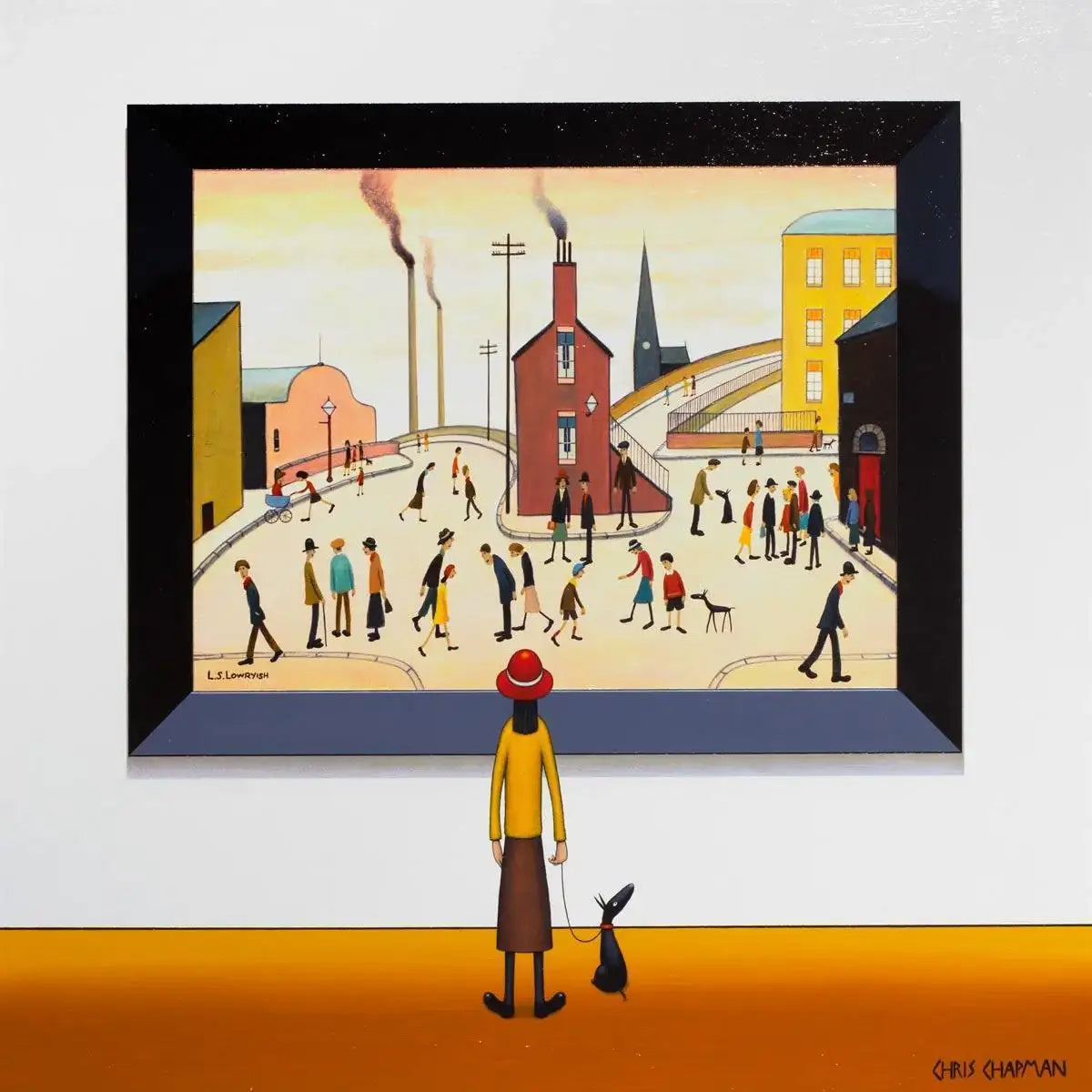 People In The Streets - SOLD by artist Chris Chapman - Wyecliffe Galleries