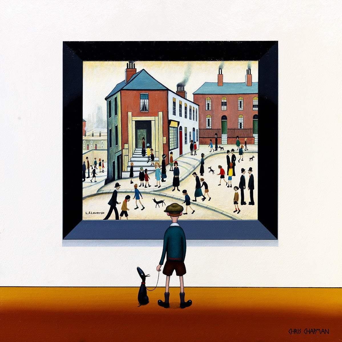 People on the Hill - Original - SOLD by artist Chris Chapman - Wyecliffe Galleries