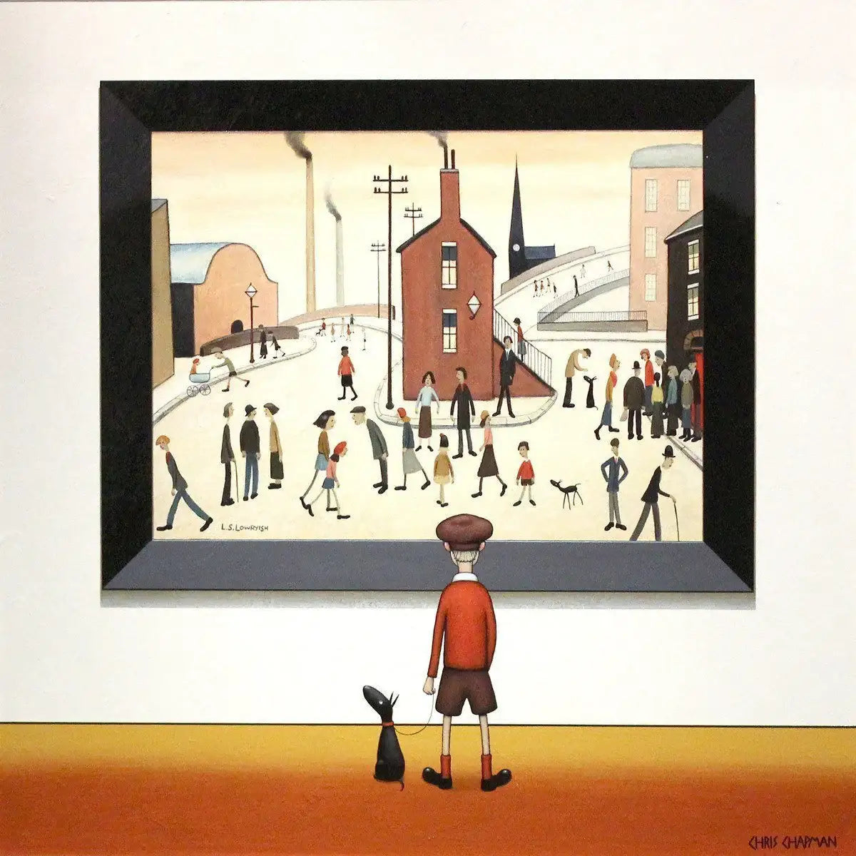Playing in the Street - SOLD by artist Chris Chapman - Wyecliffe Galleries