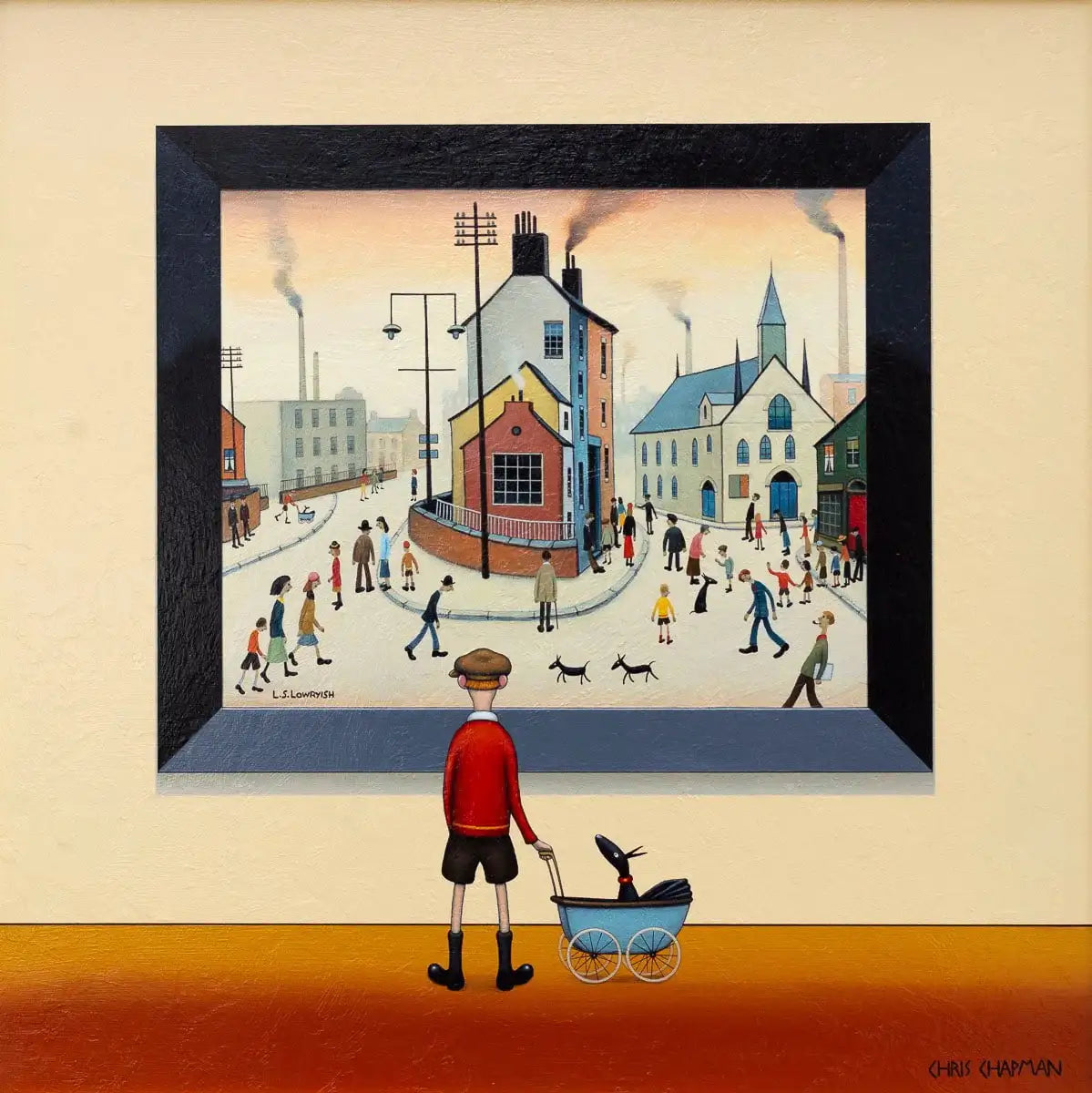 Pram Dog - Original - SOLD by artist Chris Chapman - Wyecliffe Galleries