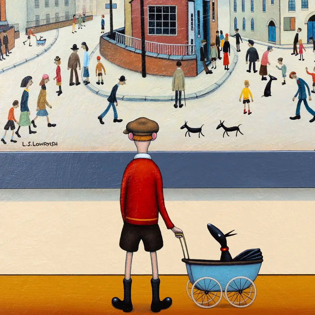 Pram Dog - Original - SOLD by artist Chris Chapman - Wyecliffe Galleries