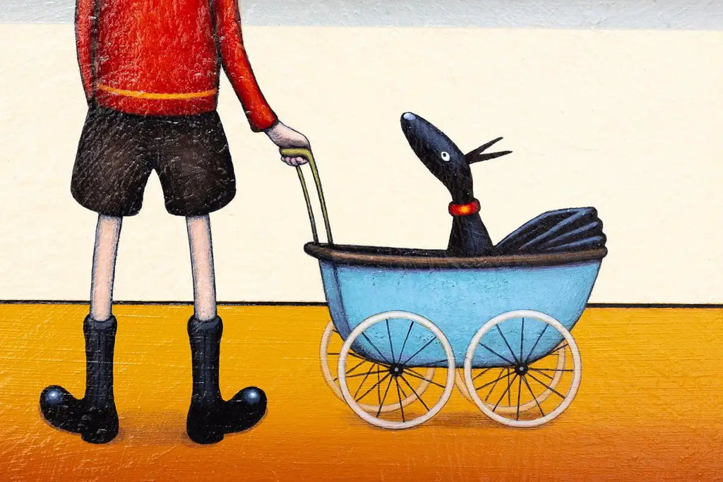 Pram Dog - Original - SOLD by artist Chris Chapman - Wyecliffe Galleries