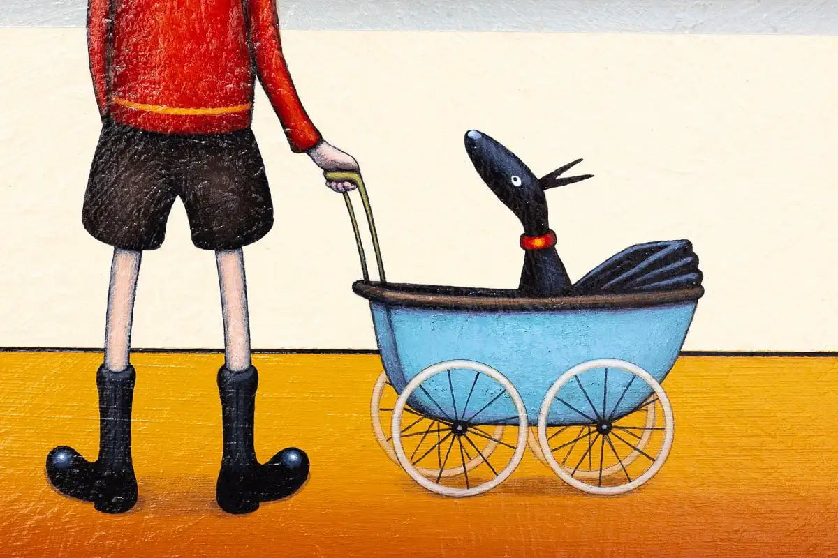 Pram Dog - Original - SOLD by artist Chris Chapman - Wyecliffe Galleries