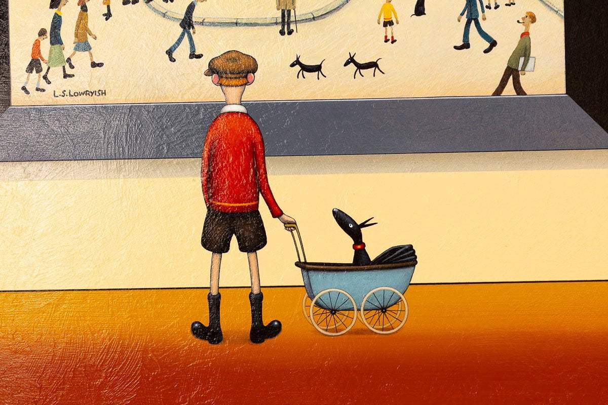 Pram Dog - Original - SOLD by artist Chris Chapman - Wyecliffe Galleries