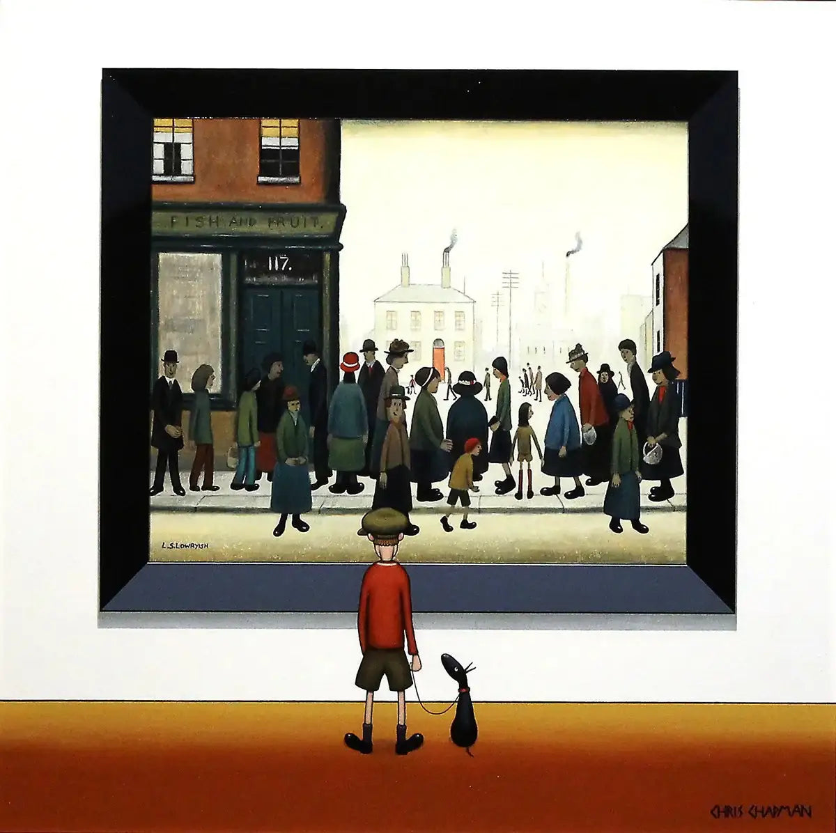 Shoppers - SOLD by artist Chris Chapman - Wyecliffe Galleries