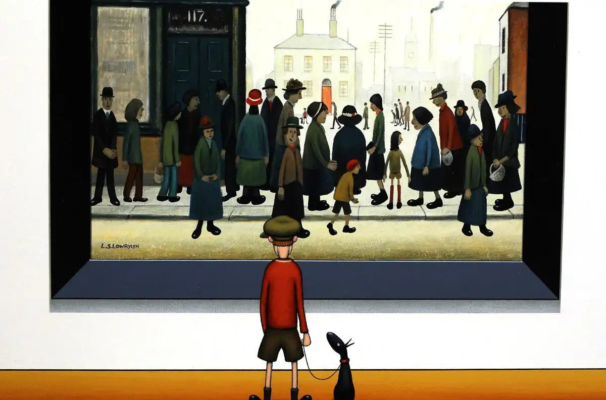 Shoppers - SOLD by artist Chris Chapman - Wyecliffe Galleries