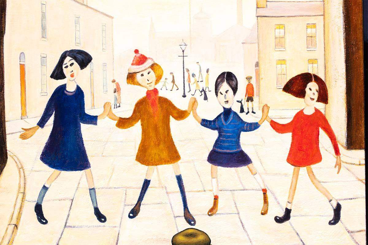 The Dancing Girls - Original - SOLD by artist Chris Chapman - Wyecliffe Galleries