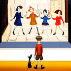 The Dancing Girls - Original - SOLD by artist Chris Chapman - Wyecliffe Galleries