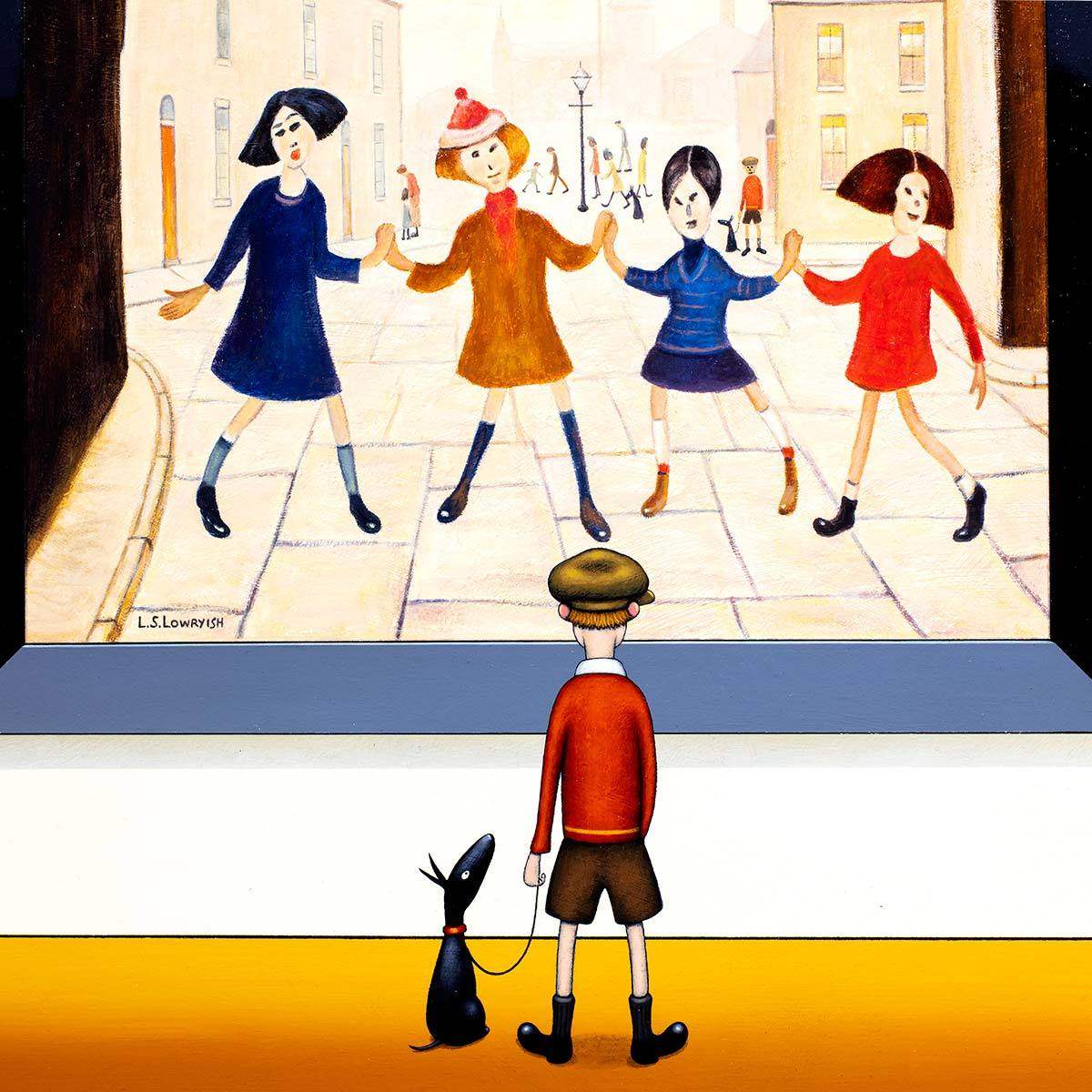 The Dancing Girls - Original - SOLD by artist Chris Chapman - Wyecliffe Galleries