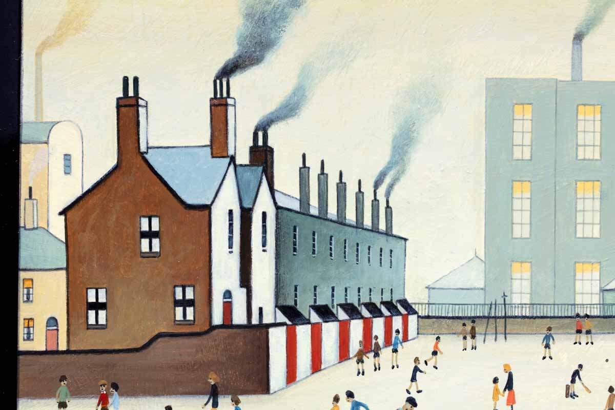 The Hustle and Bustle of Town - Original - SOLD by artist Chris Chapman - Wyecliffe Galleries