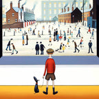 The Hustle and Bustle of Town - Original - SOLD by artist Chris Chapman - Wyecliffe Galleries
