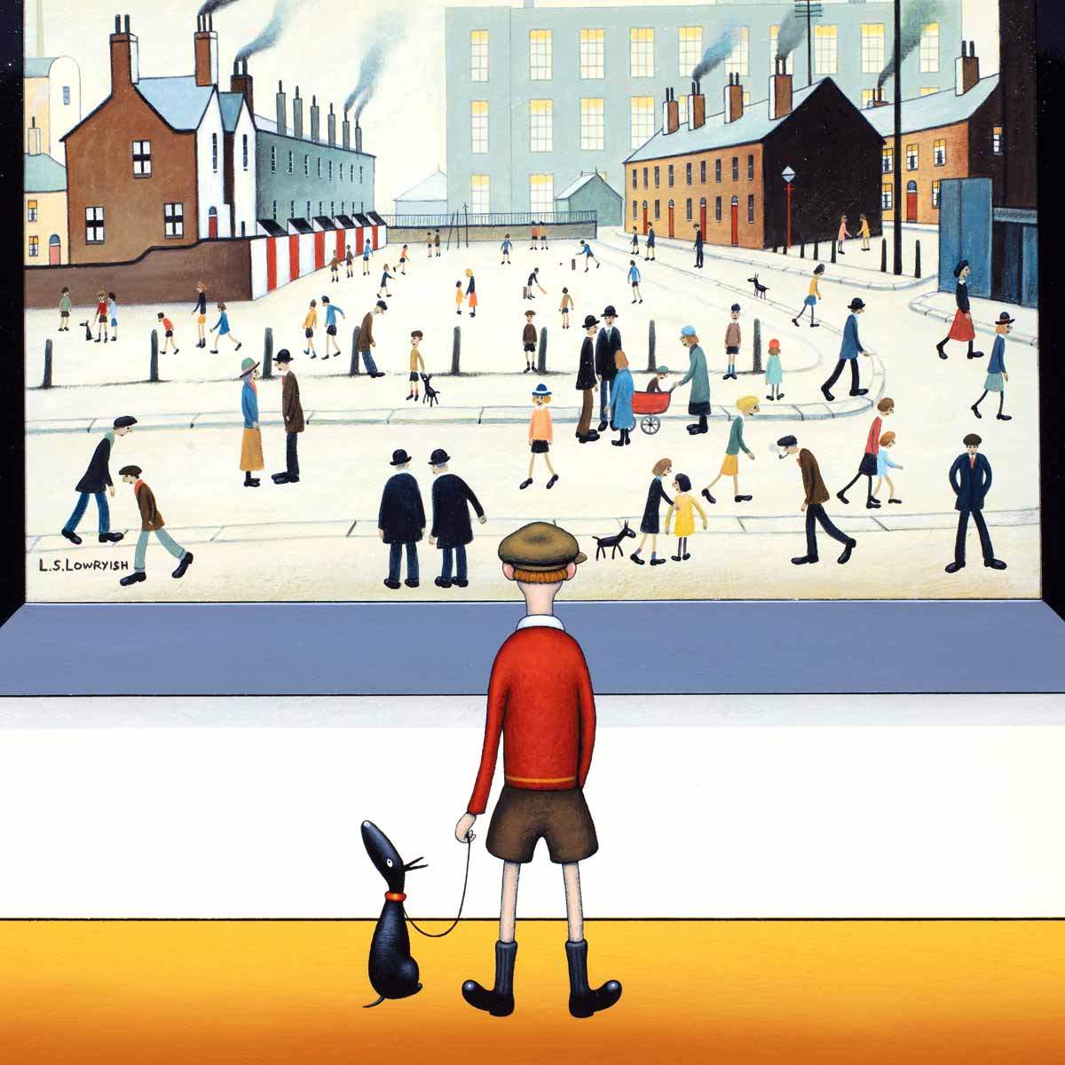 The Hustle and Bustle of Town - Original - SOLD by artist Chris Chapman - Wyecliffe Galleries