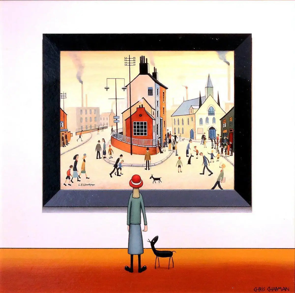 Walking Past The Church - SOLD by artist Chris Chapman - Wyecliffe Galleries