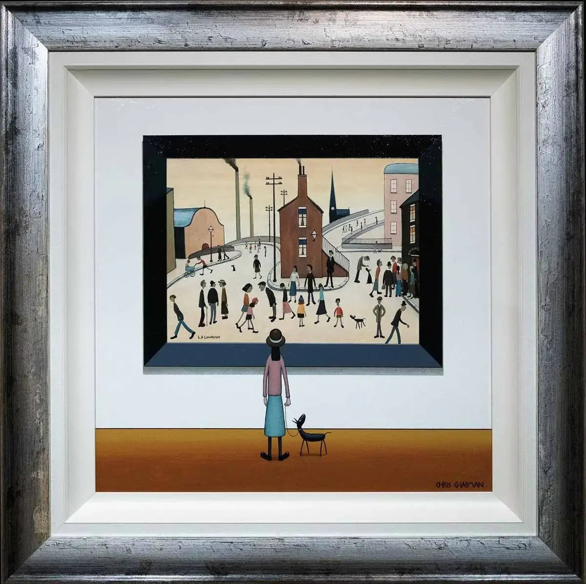 Walking the Dog - SOLD by artist Chris Chapman - Wyecliffe Galleries
