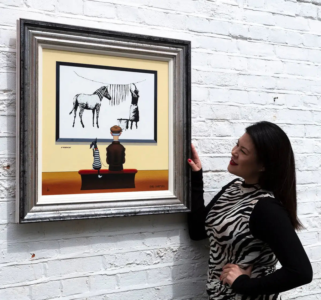 Zebra Dog - Edition - SOLD by artist Chris Chapman - Wyecliffe Galleries