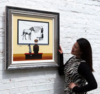 Zebra Dog - Edition - SOLD by artist Chris Chapman - Wyecliffe Galleries