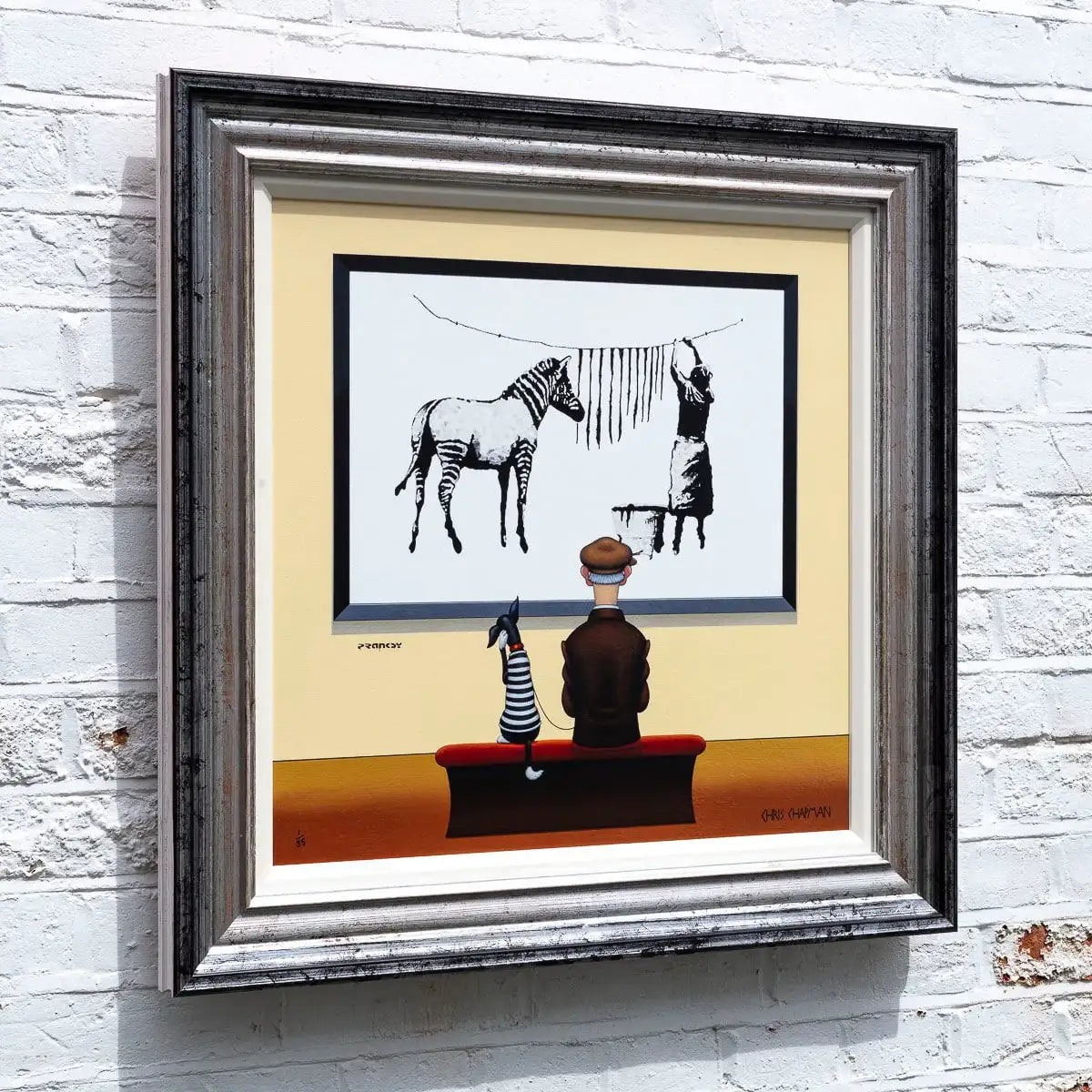 Zebra Dog - Edition - SOLD by artist Chris Chapman - Wyecliffe Galleries