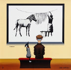 Zebra Dog - Edition - SOLD by artist Chris Chapman - Wyecliffe Galleries