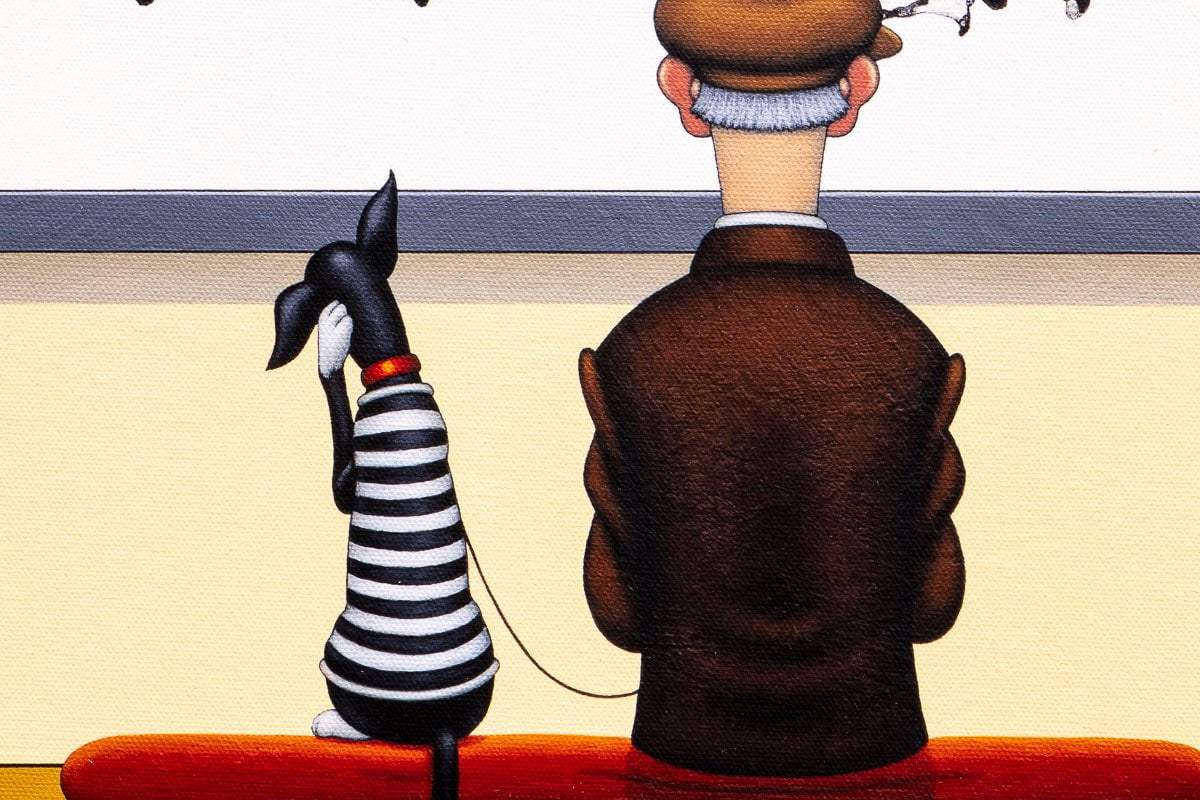 Zebra Dog - Edition - SOLD by artist Chris Chapman - Wyecliffe Galleries