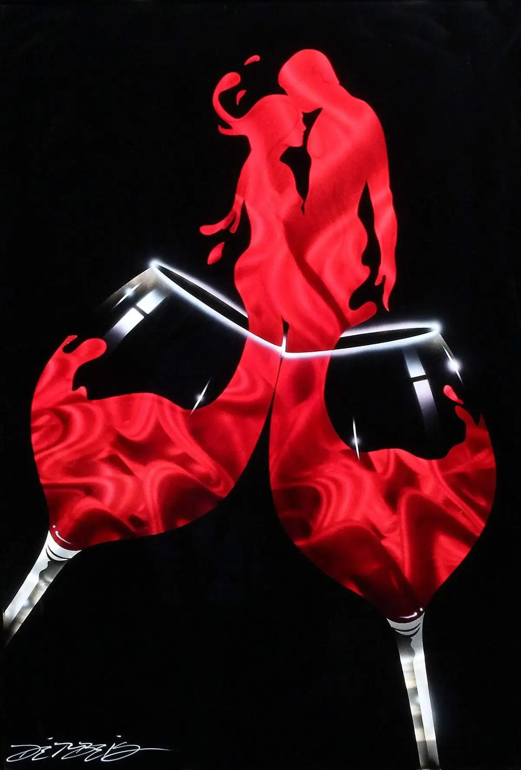 Double Amore - Original - SOLD by artist Chris DeRubeis - Wyecliffe Galleries