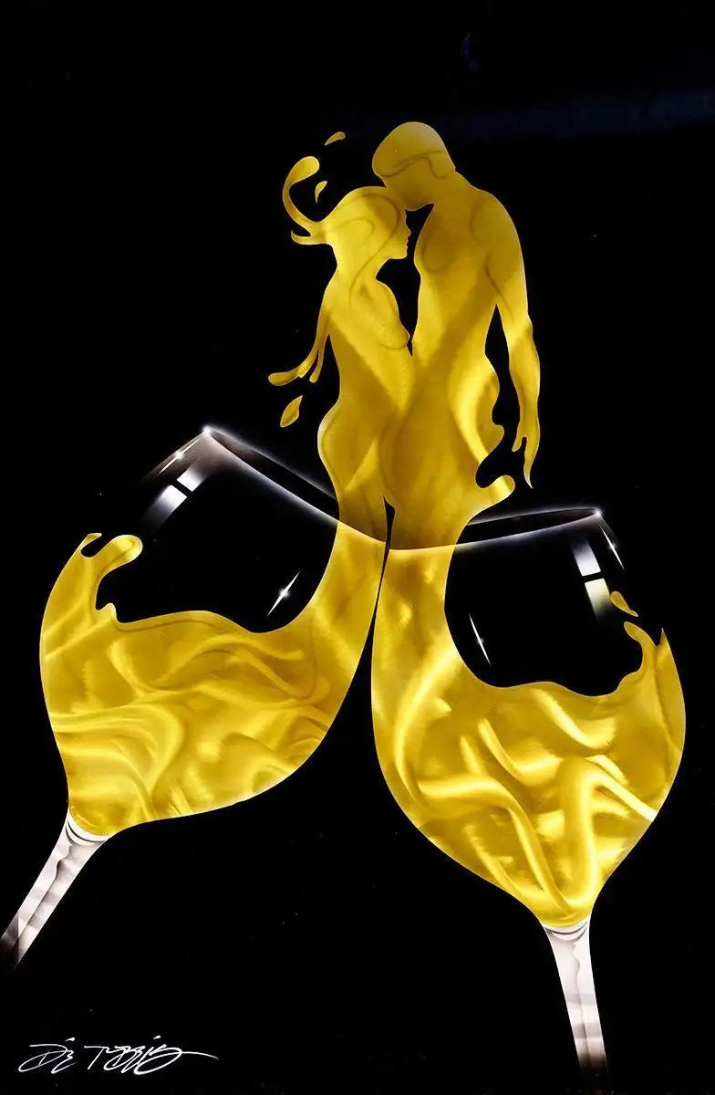Double Amore White Wine - Original - SOLD by artist Chris DeRubeis - Wyecliffe Galleries