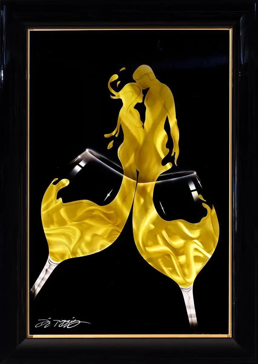 Double Amore White Wine - Original - SOLD by artist Chris DeRubeis - Wyecliffe Galleries