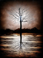 Evening Tree - SOLD by artist Chris DeRubeis - Wyecliffe Galleries