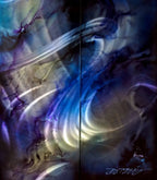 Indigo Smoke - SOLD by artist Chris DeRubeis - Wyecliffe Galleries