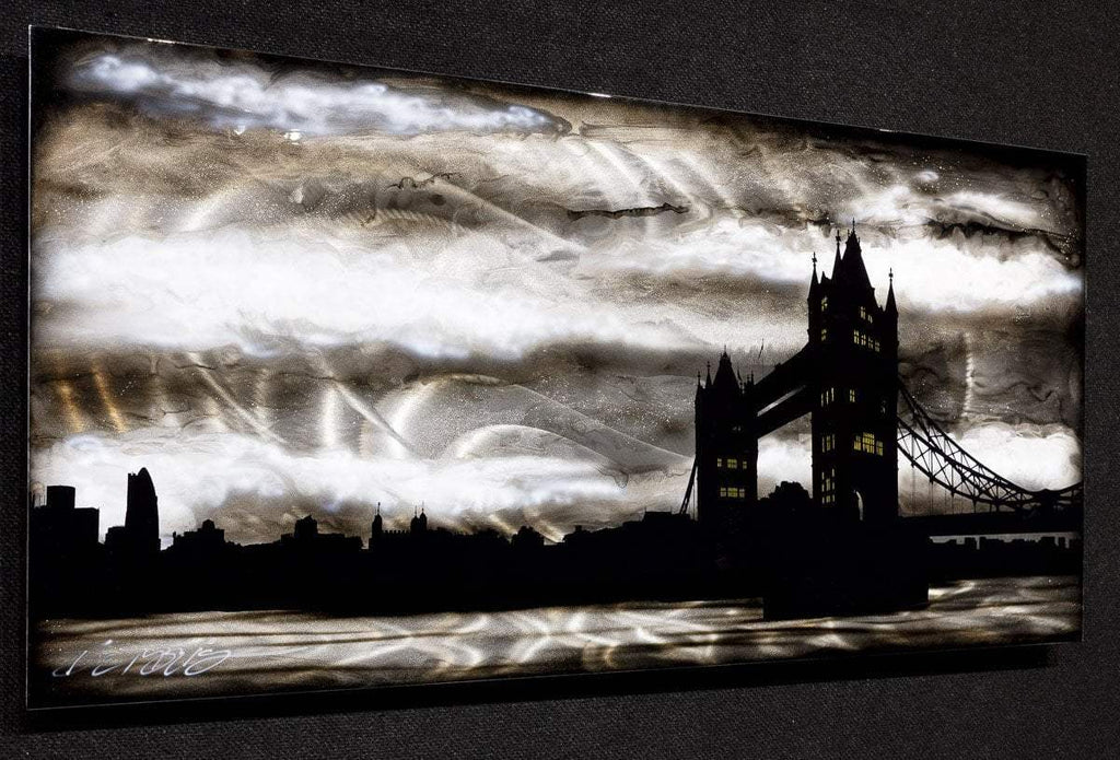 London At Night - Original - SOLD by artist Chris DeRubeis - Wyecliffe Galleries