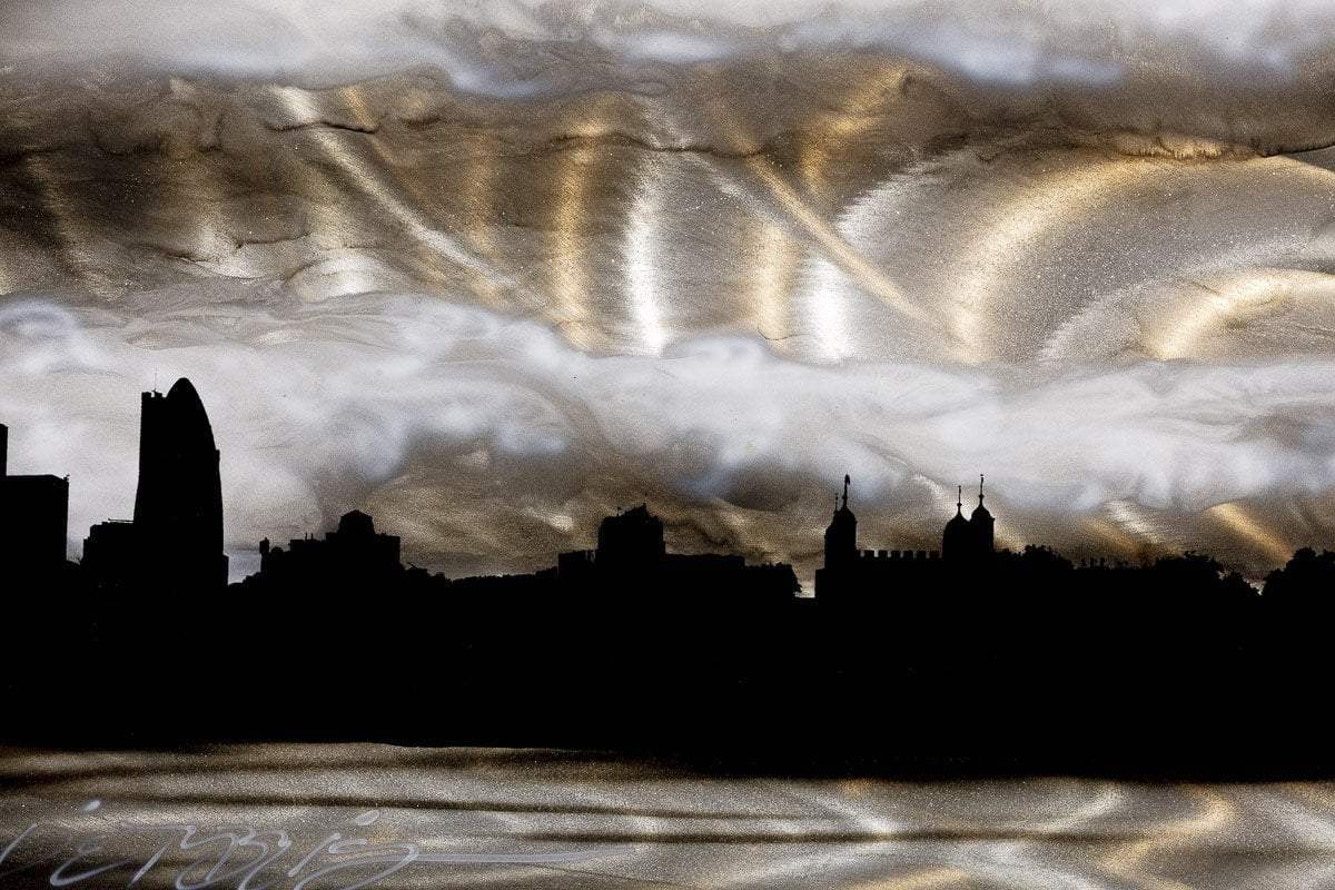 London At Night - Original - SOLD by artist Chris DeRubeis - Wyecliffe Galleries