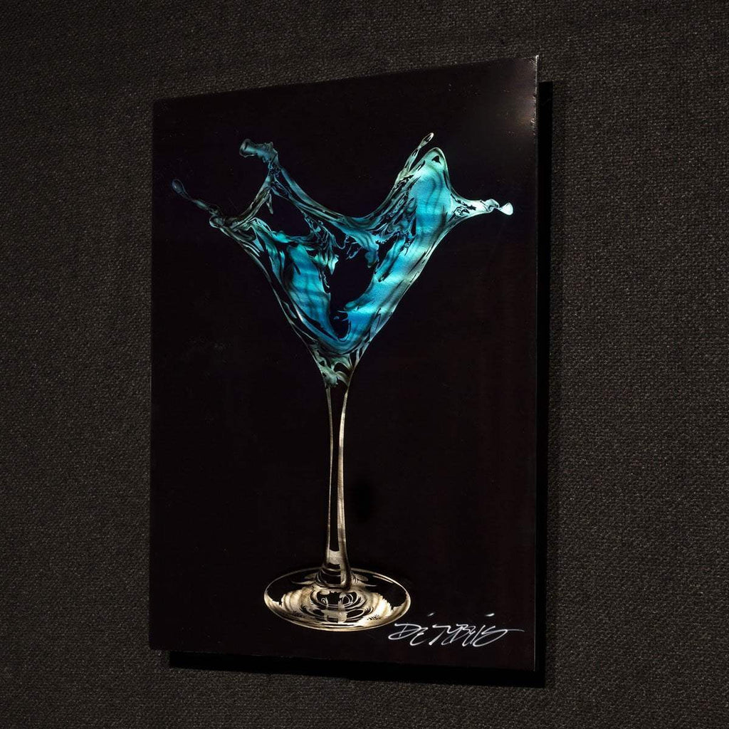 Martini Splash (Blue) - Original - SOLD by artist Chris DeRubeis - Wyecliffe Galleries