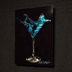 Martini Splash (Blue) - Original - SOLD by artist Chris DeRubeis - Wyecliffe Galleries