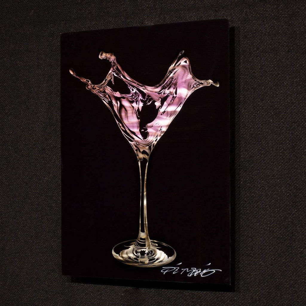 Martini Splash (Pink) - Original - SOLD by artist Chris DeRubeis - Wyecliffe Galleries