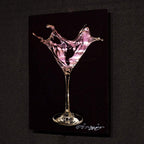 Martini Splash (Pink) - Original - SOLD by artist Chris DeRubeis - Wyecliffe Galleries