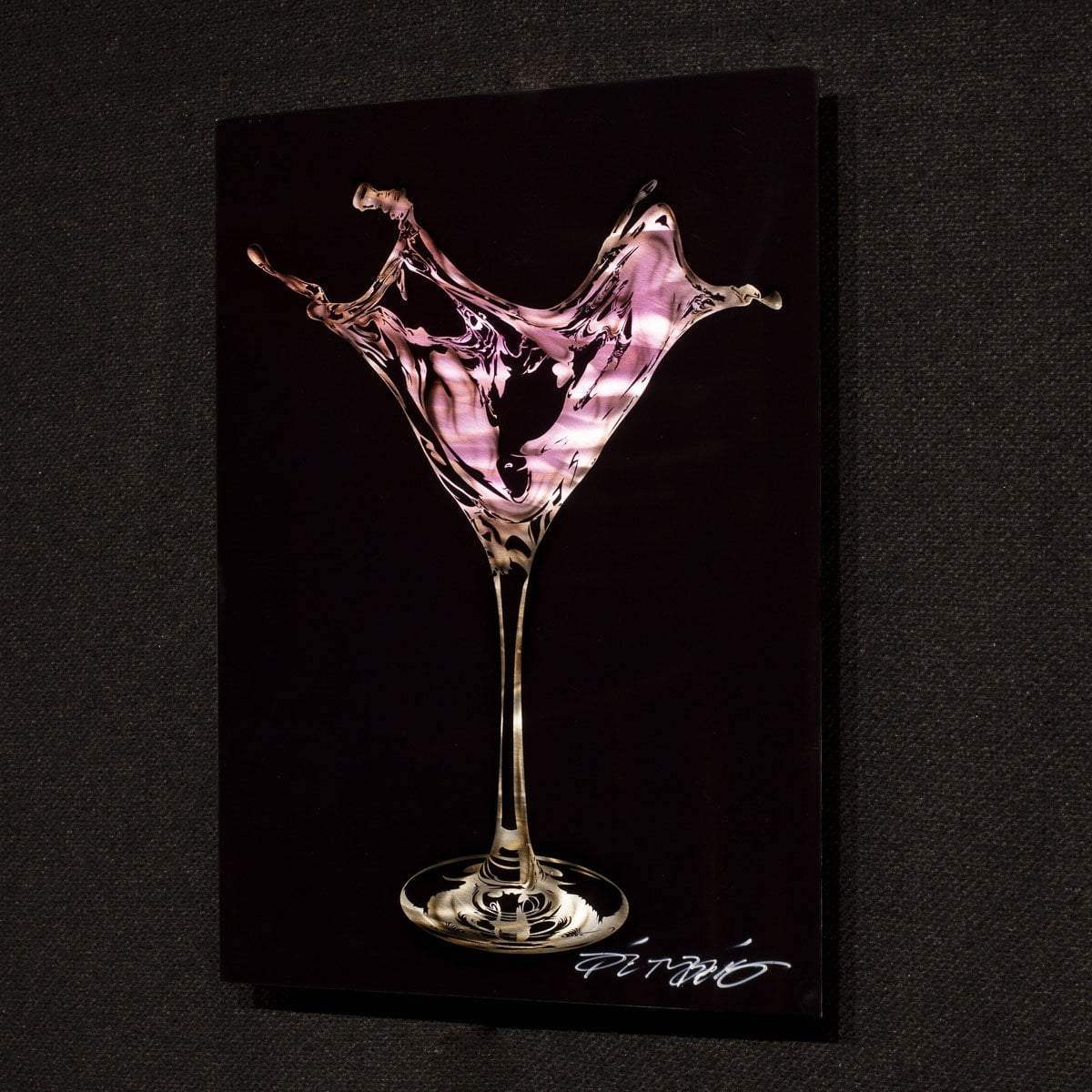Martini Splash (Pink) - Original - SOLD by artist Chris DeRubeis - Wyecliffe Galleries