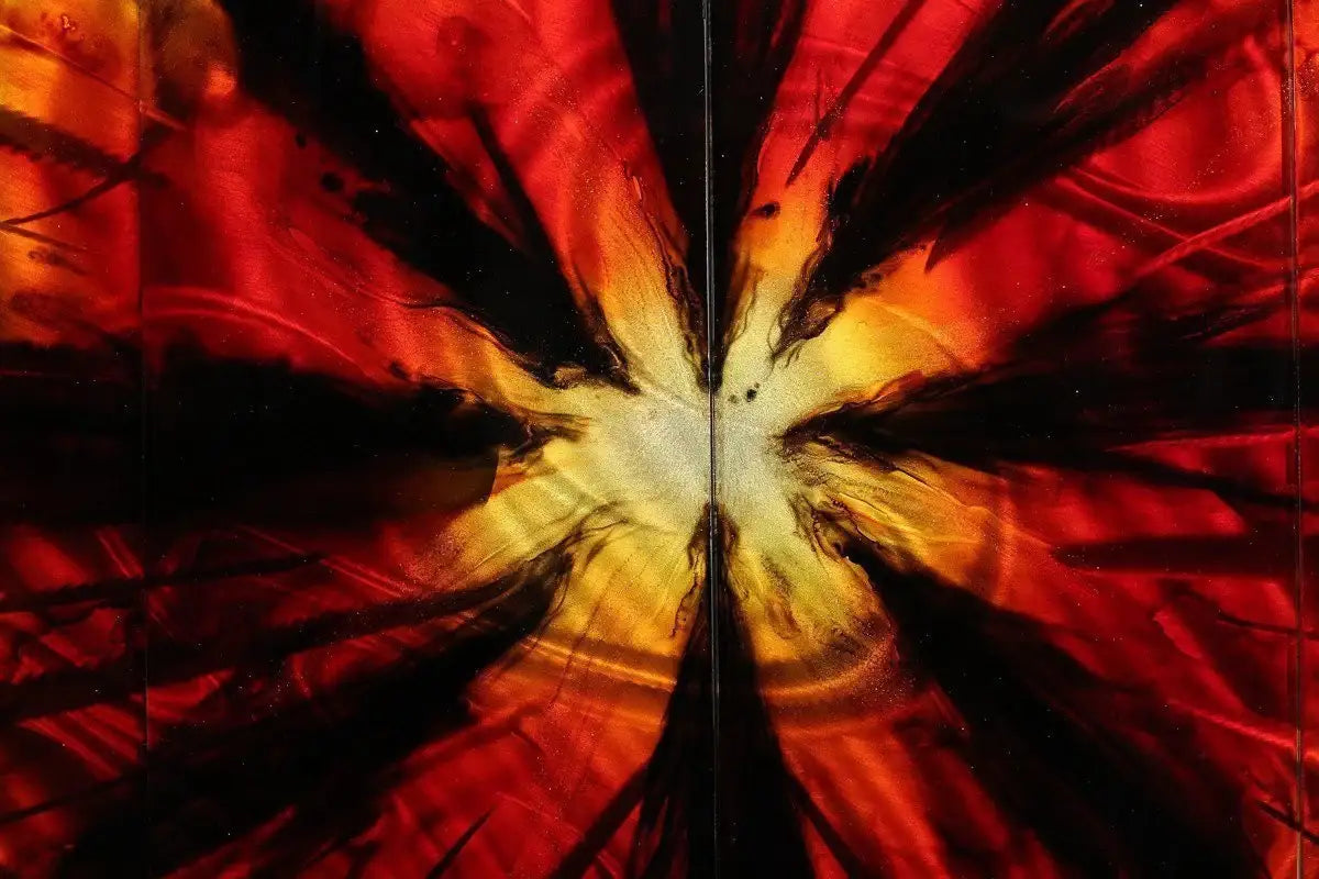 Red Burst - SOLD by artist Chris DeRubeis - Wyecliffe Galleries