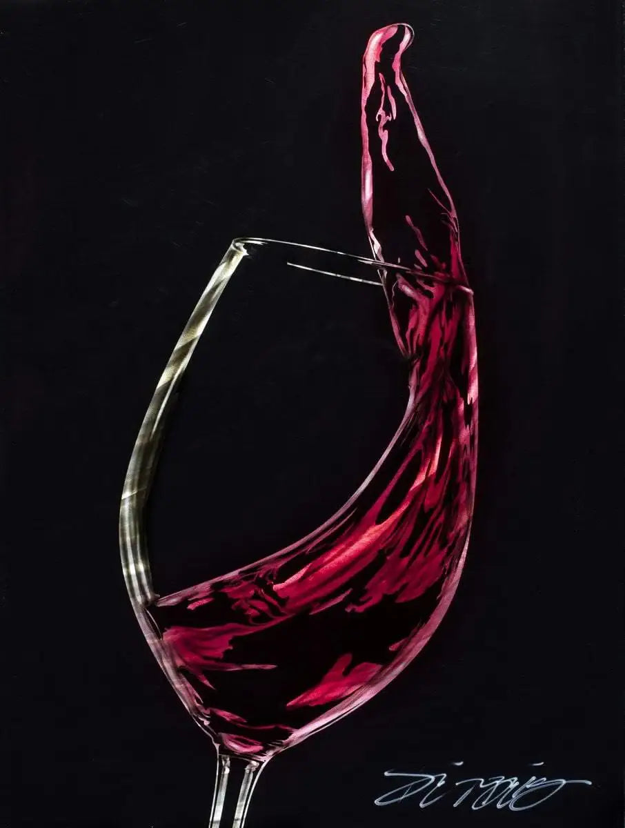 Red Wine - Original - SOLD by artist Chris DeRubeis - Wyecliffe Galleries