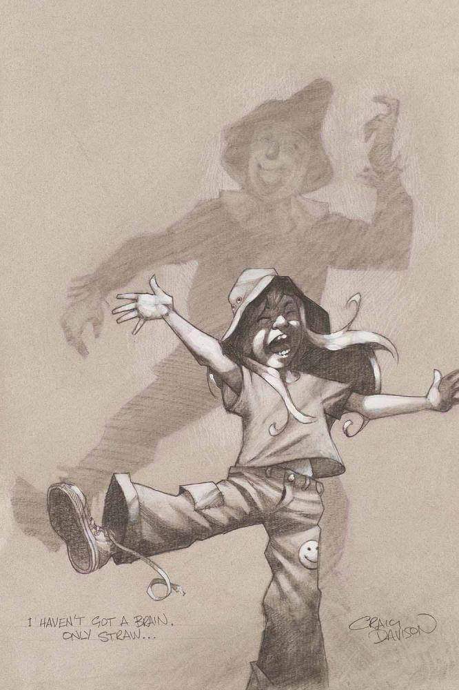 I Haven’t Got a Brain, Only Straw (Sketch) - SOLD OUT by artist Craig Davison - Wyecliffe Galleries