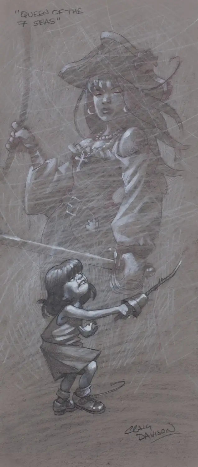 Queen of the 7 Seas - Original - SOLD by artist Craig Davison - Wyecliffe Galleries