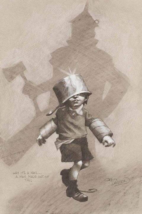 Why it’s a Man… A Man Made out of Tin! (Sketch) - SOLD OUT by artist Craig Davison - Wyecliffe Galleries
