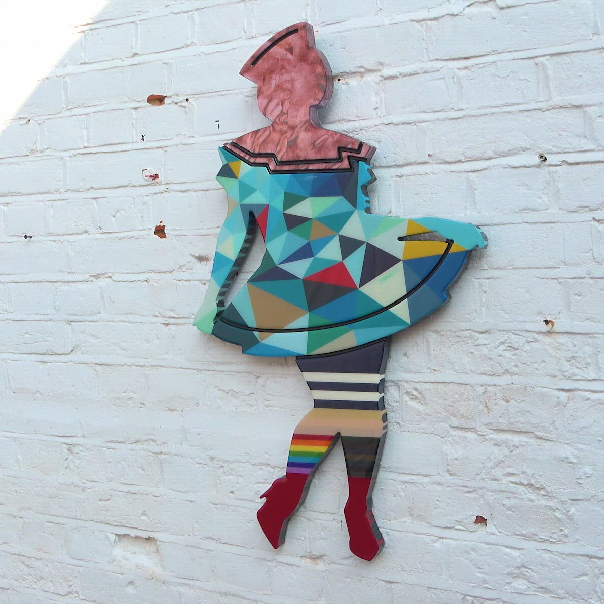 Hello Sailor Geometric Miniature Wall Sculpture - Original