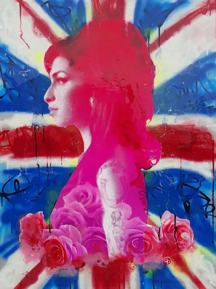 Amy - Union Jack - SOLD by artist Dan Pearce - Wyecliffe Galleries