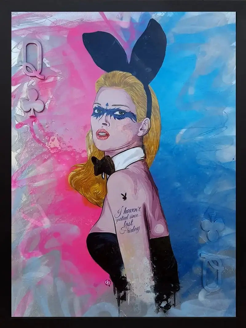 Queen of Clubs (Kate Moss) by artist Dan Pearce - Wyecliffe Galleries