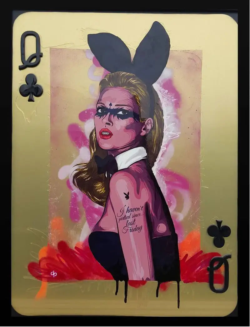 Queen of Clubs - SOLD by artist Dan Pearce - Wyecliffe Galleries