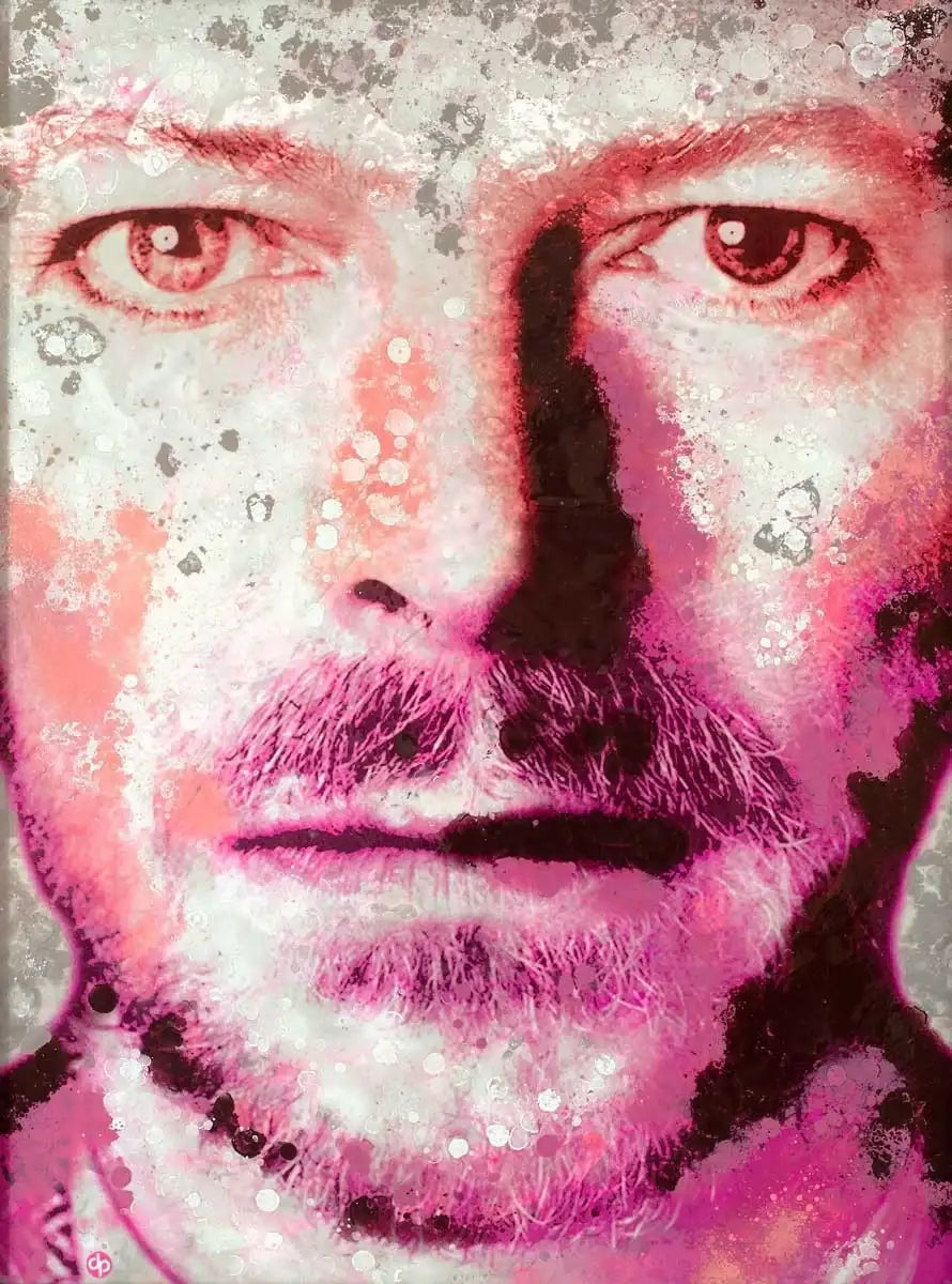 While Colour Lights Up Your Face (Bowie) by artist Dan Pearce - Wyecliffe Galleries