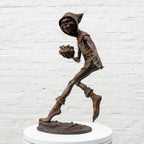 Caterpillar Spiller - Bronze Sculpture (Large) - Edition by artist David Goode - Wyecliffe Galleries