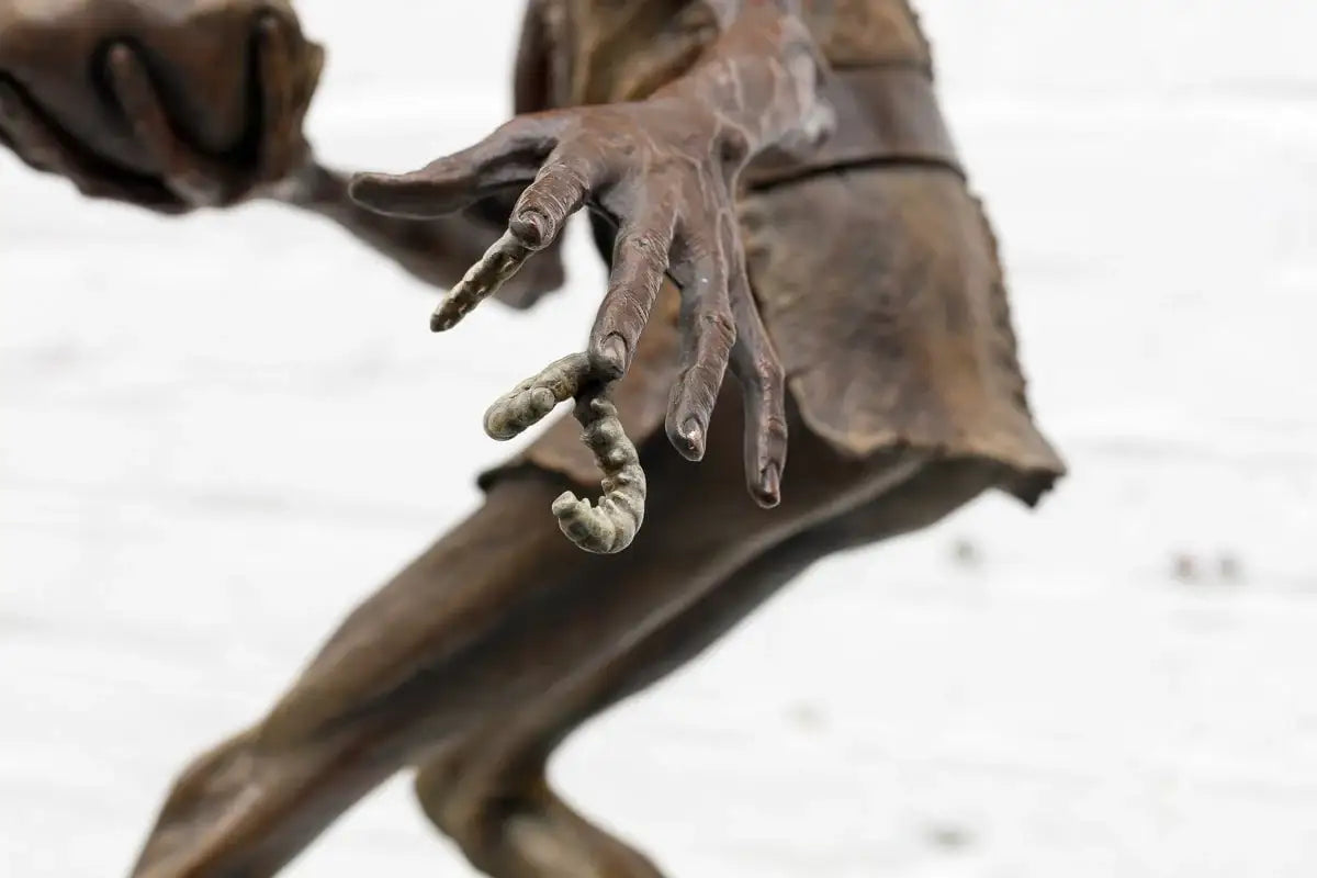 Caterpillar Spiller - Bronze Sculpture (Large) - Edition by artist David Goode - Wyecliffe Galleries